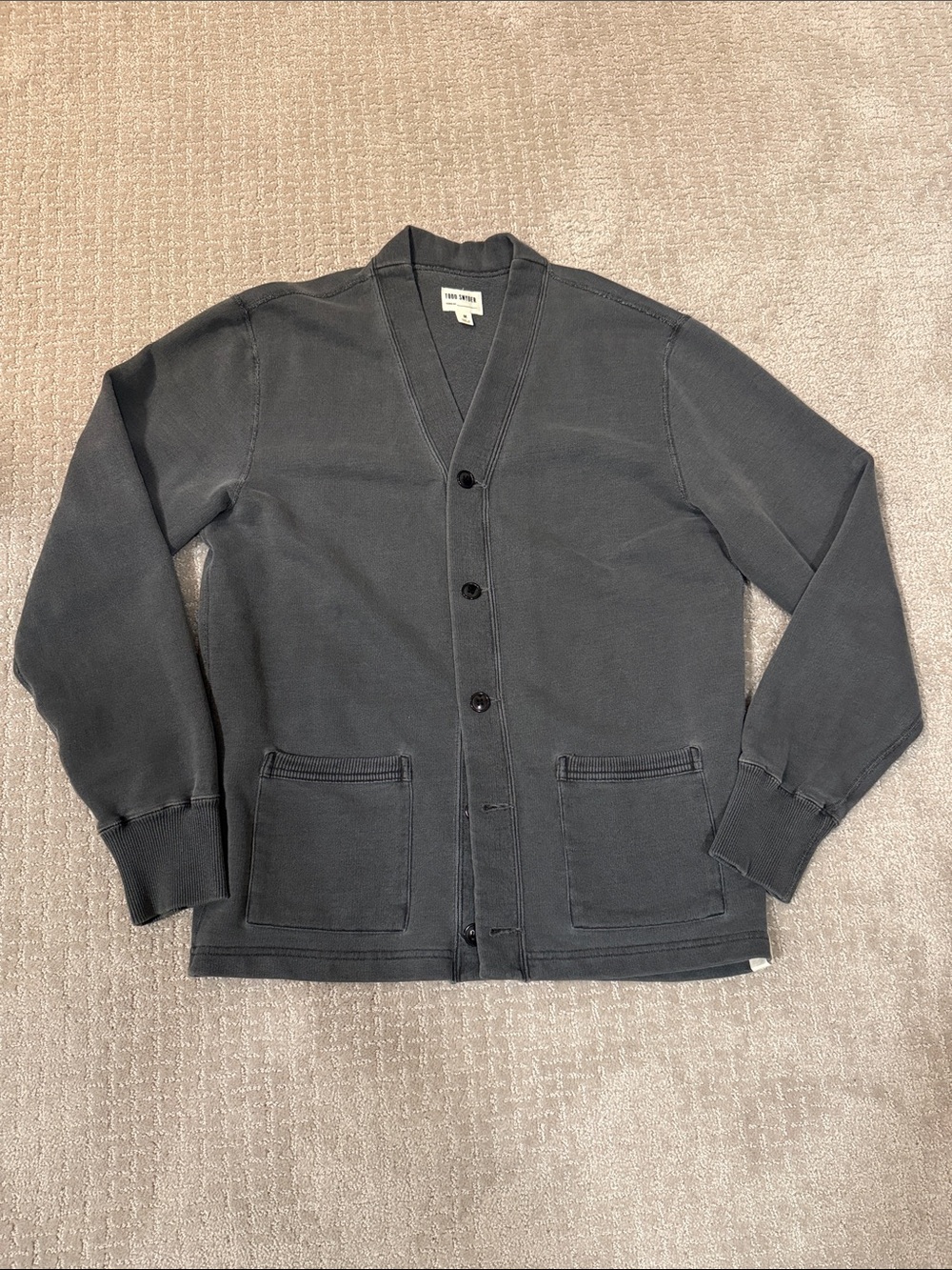 Todd Snyder Charcoal Button-Front Shirt Jacket